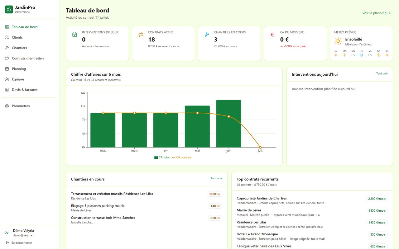 JardinPro · logiciel de gestion pour paysagiste