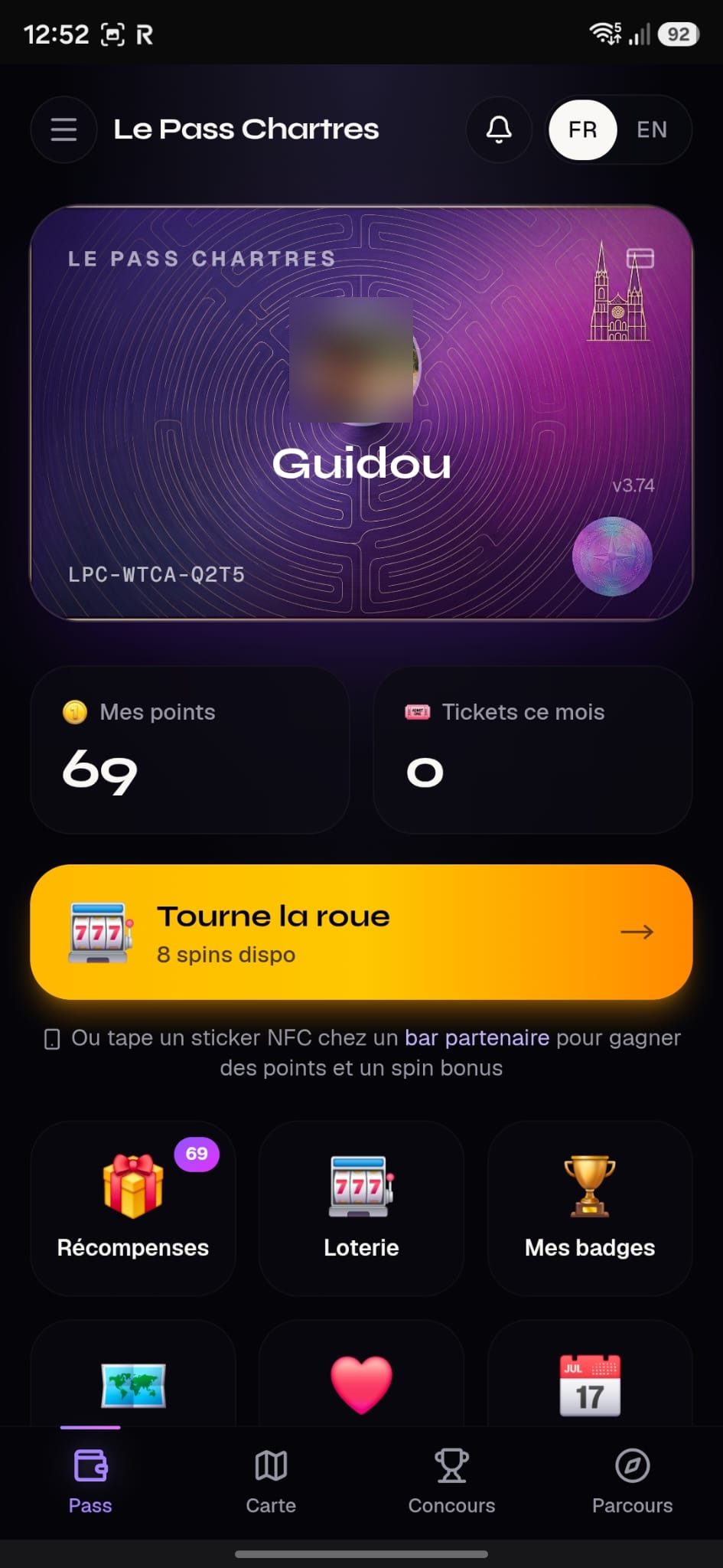 Carte de fidélité Le Pass Chartres