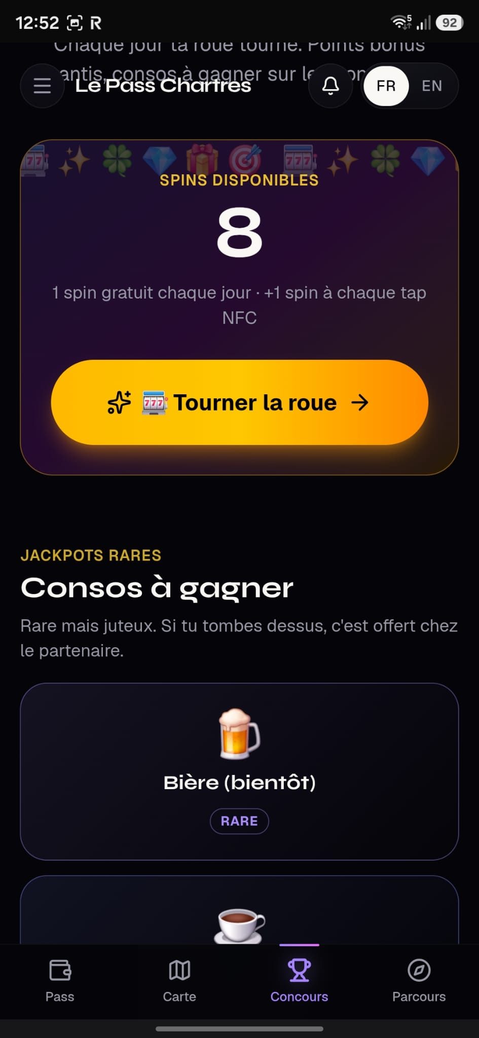 Jeux et jackpots : roue quotidienne et consos à gagner chez les partenaires