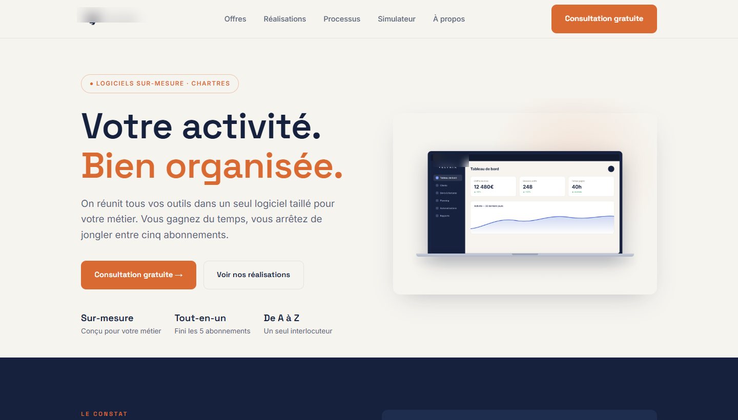 Exemple de design de site web au style moderne et épuré